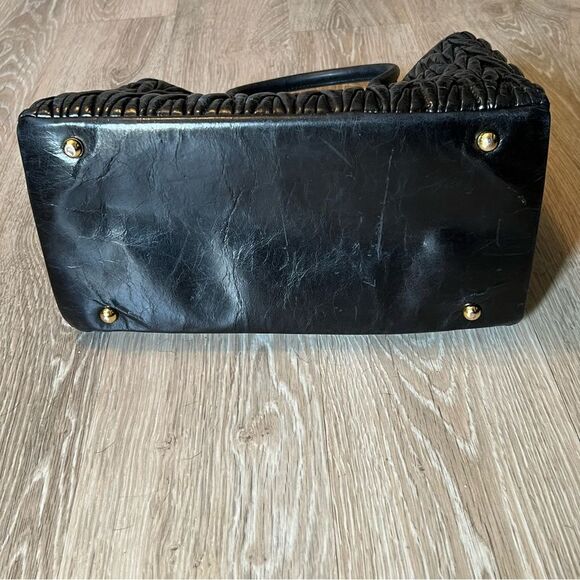 Miu Miu Matelassé Quilted Black Iconic Structured Dual Rolled Handbag Bag Tote - Picture 13 of 16